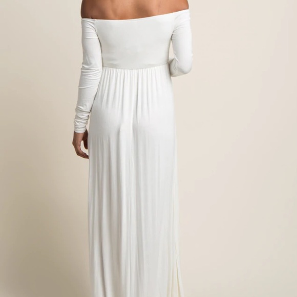 PinkBlush Maternity Off Shoulder Maxi Dress - Picture 2 of 4